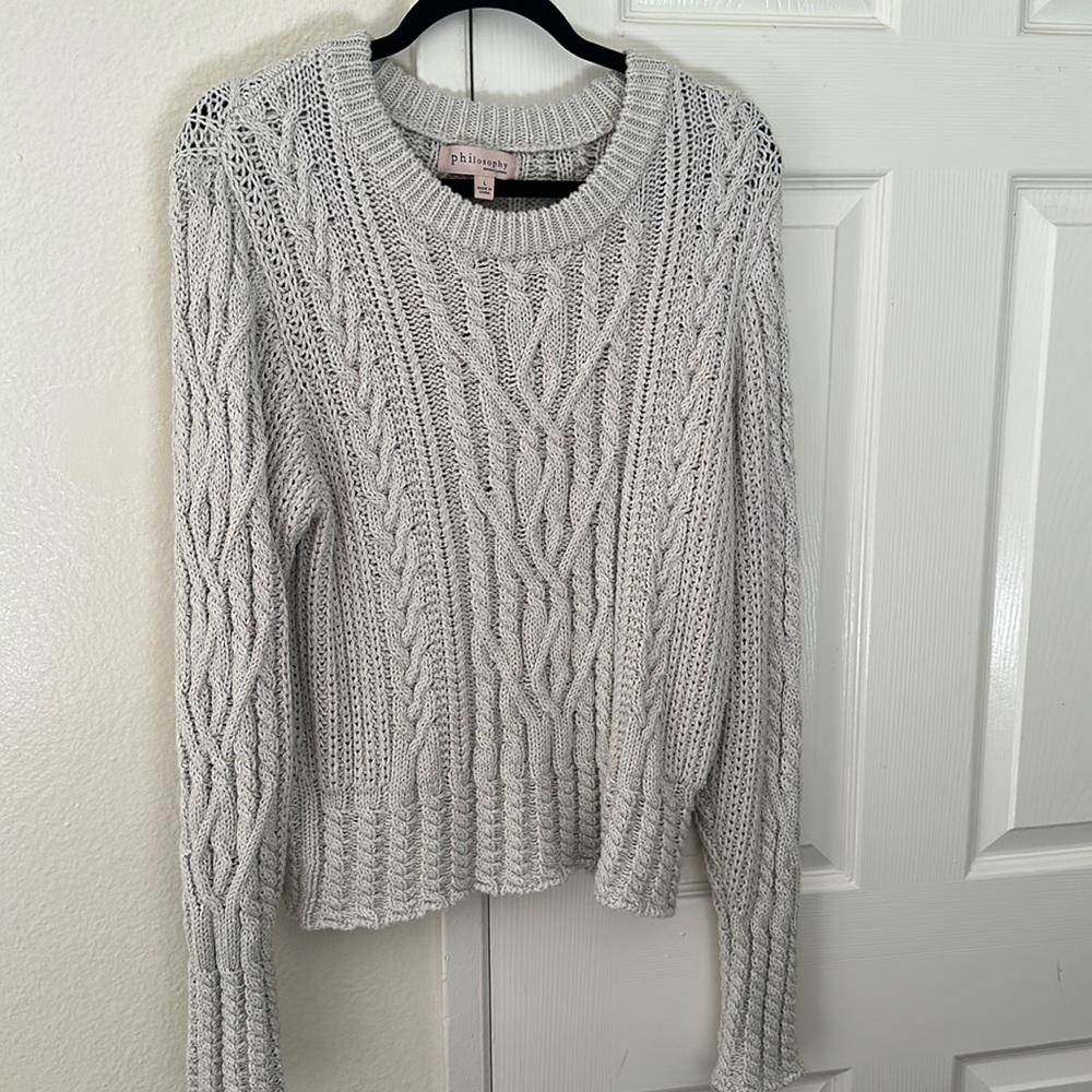 Light gray philosophy sweater